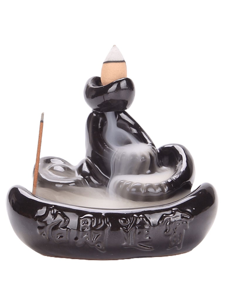 backflow incense burner dragon falls burning display