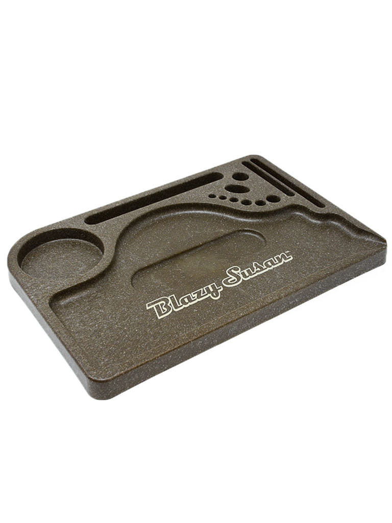 blazy susan hemp plastic rolling tray natural