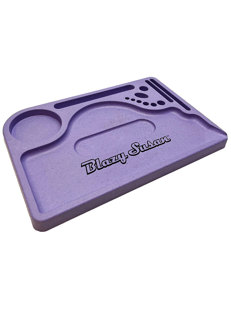 blazy susan hemp plastic rolling tray purple