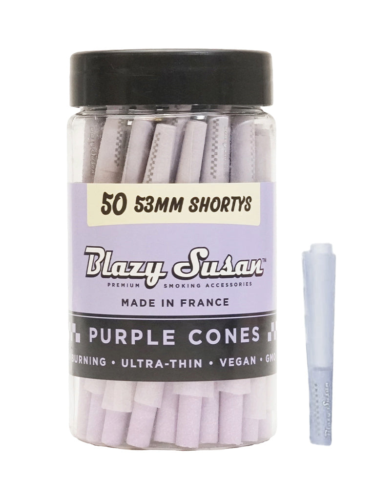 Blazy Susan Purple Shorty Cones 50 Pack with single cone