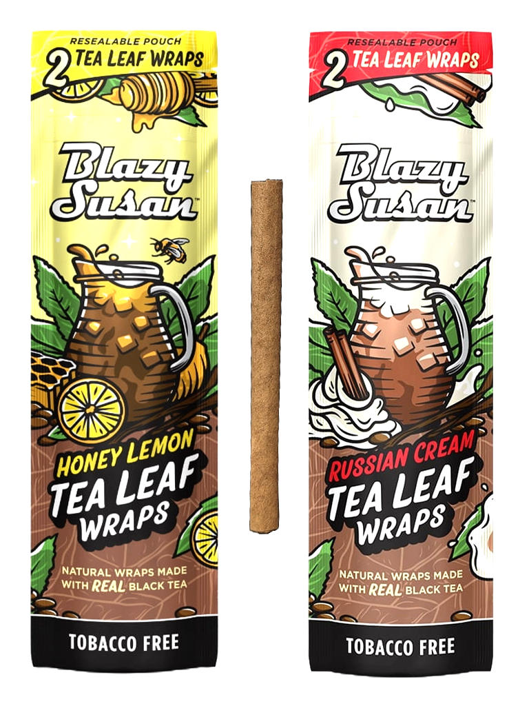 Blazy Susan Tea Leaf Wraps with wrap pictured