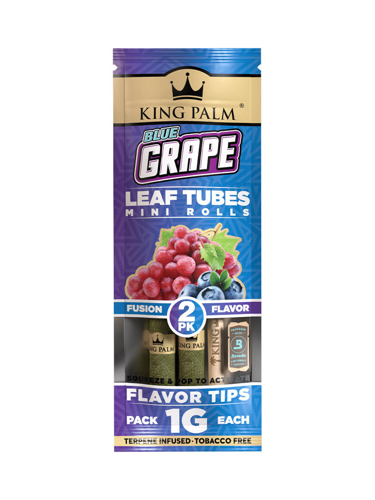 Blue Grape King Palm Leaf Tubes Mini Rolls