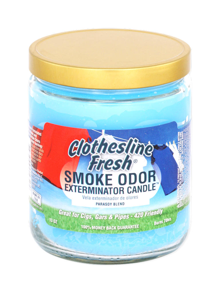 Clothesline Fresh Smoke Odor Exterminator Jar Candle