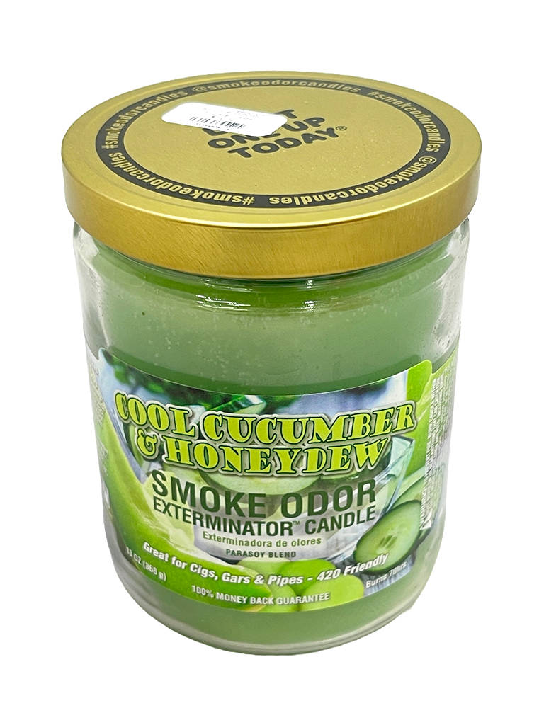 Cool Cucumber Honeydew Smoke Odor Exterminator Jar Candle