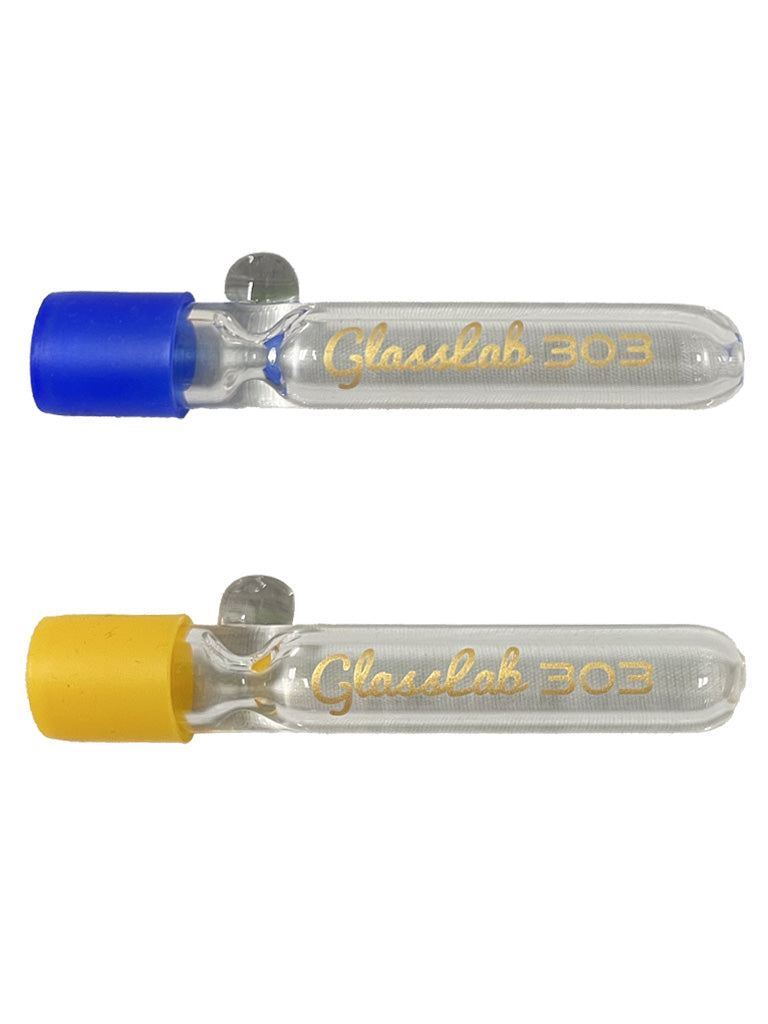 GlassLab 303 Chillum Pipes with Silicone Caps