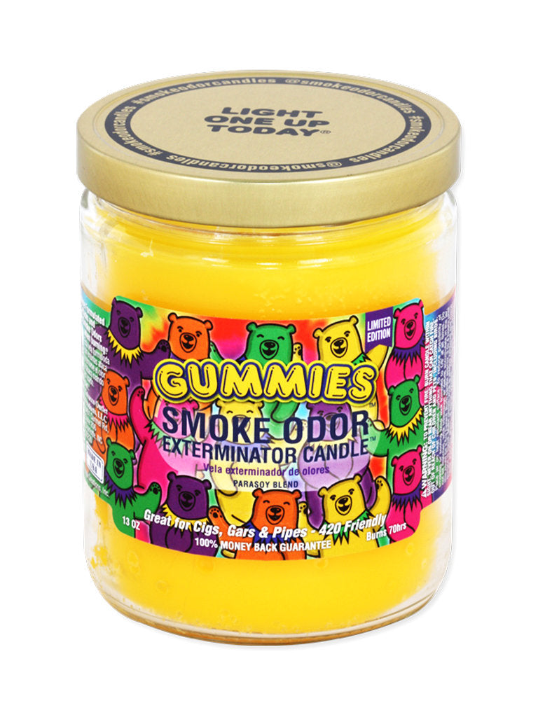 Gummies Smoke Odor Exterminator Jar Candle