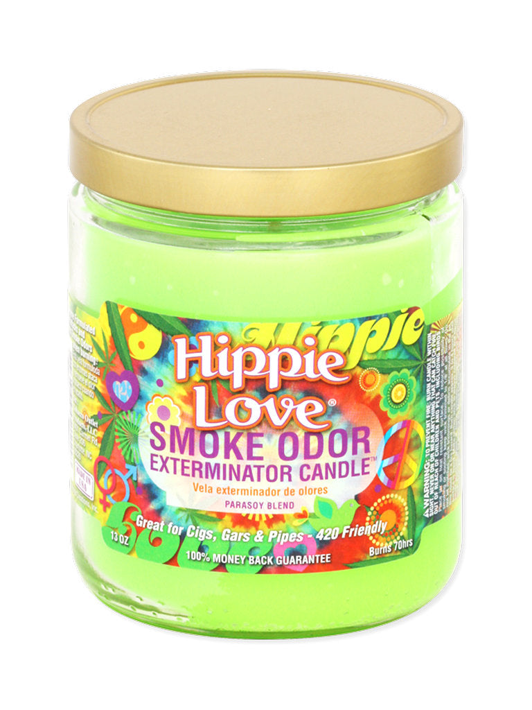 Hippie Love Smoke Odor Exterminator Jar Candle