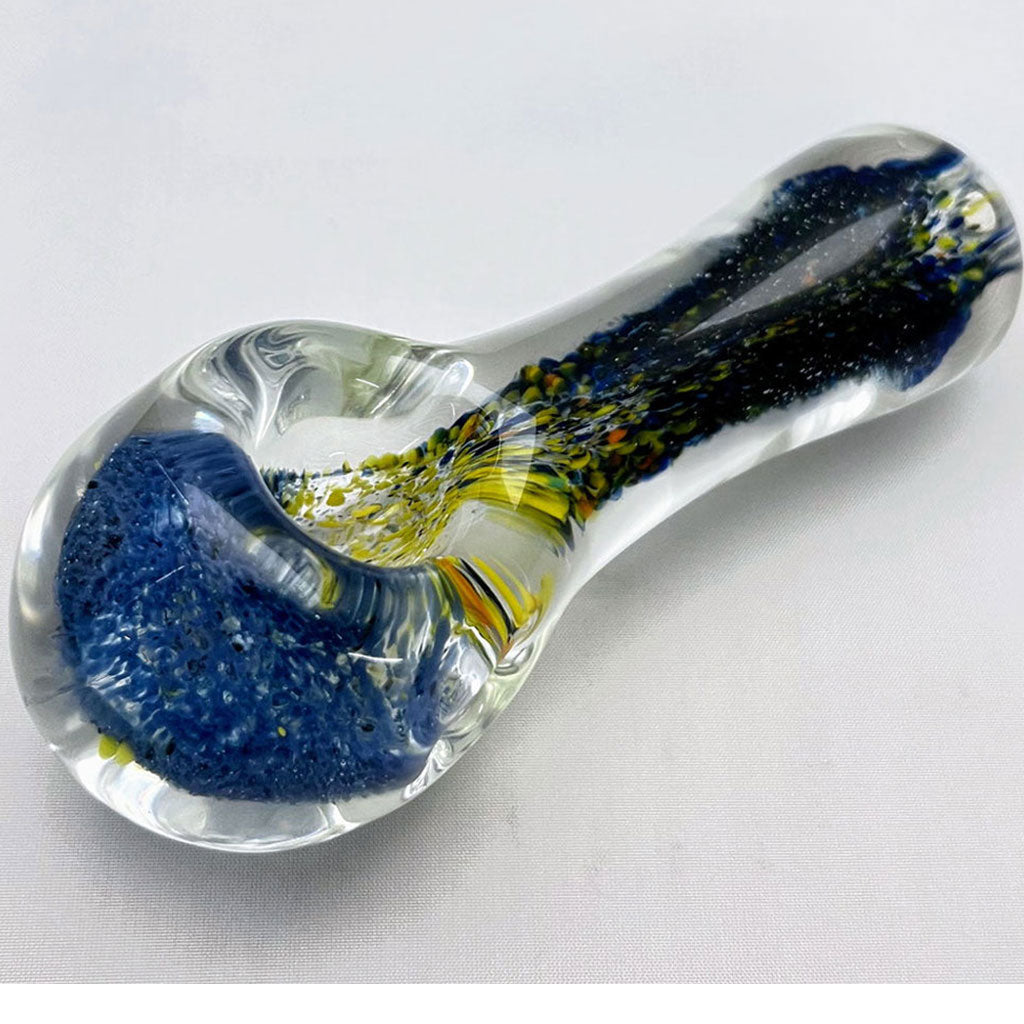 frit spoon hand pipe low fungi angle view