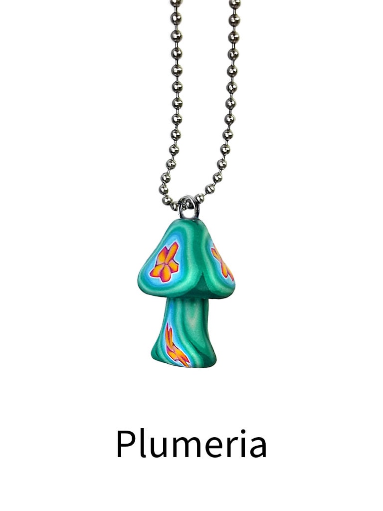 og myxed up mushroom necklace plumeria