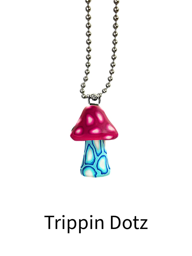 og myxed up mushroom necklace trippin dotz