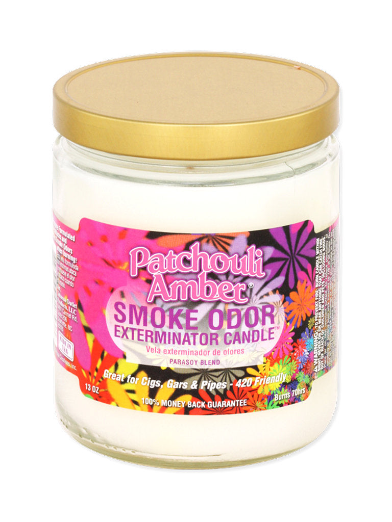 Patchouli Amber Smoke Odor Exterminator Jar Candle