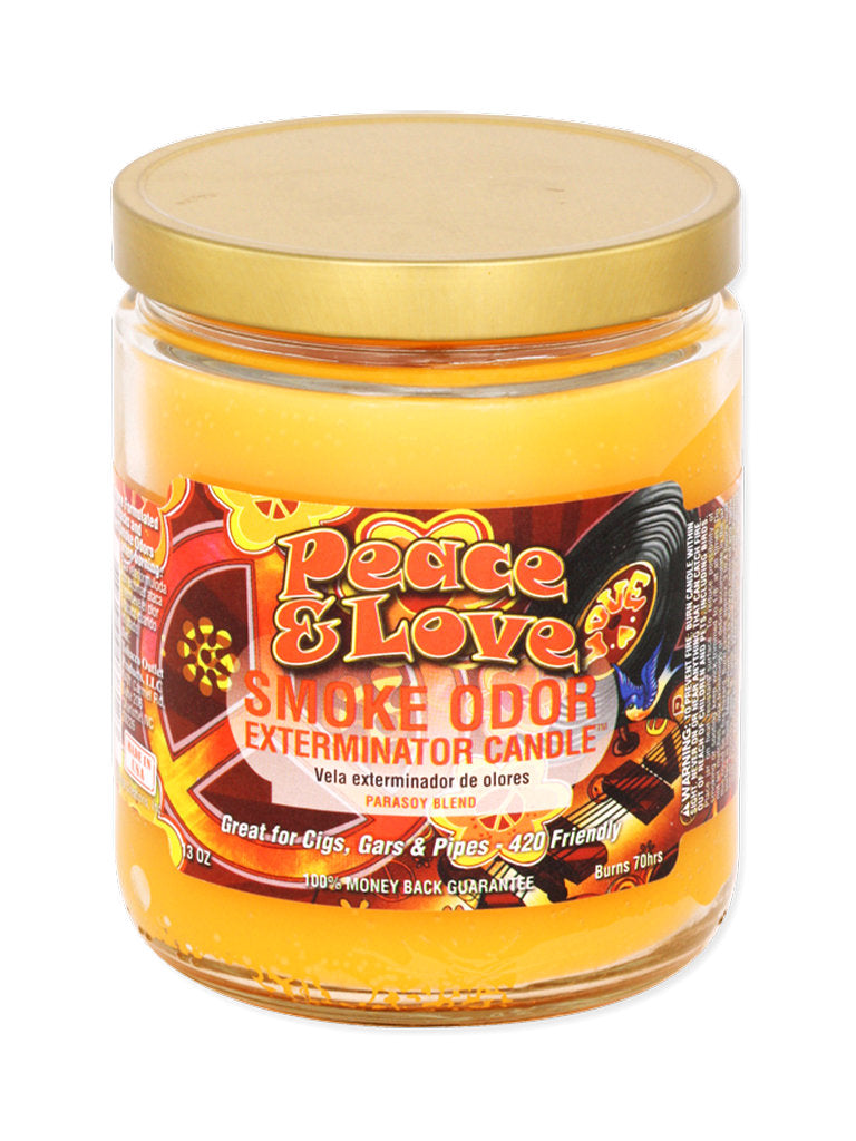 Peace & Love Smoke Odor Exterminator Jar Candle