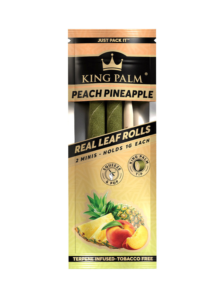 Peach Pineapple King Palm Leaf Tubes Mini Rolls