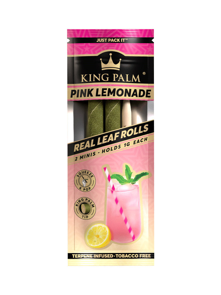 Pink Lemonade King Palm Leaf Tubes Mini Rolls