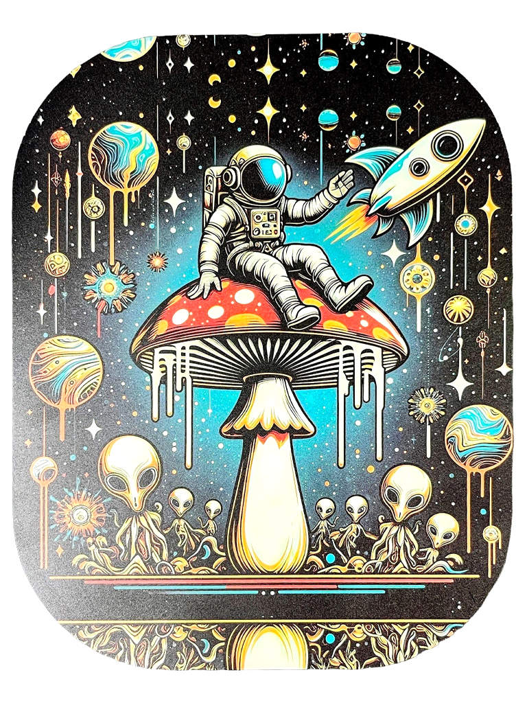 Rolling Tray with Magnetic Lid Small Astronaut design