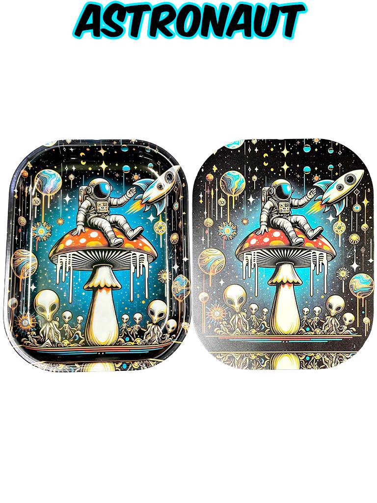 Rolling Tray with Magnetic Lid Small Astronaut