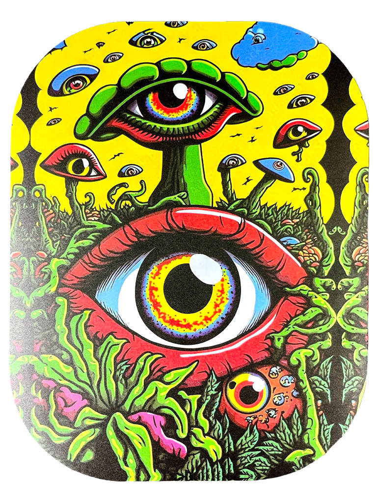 Rolling Tray with Magnetic Lid Small Eyes Design