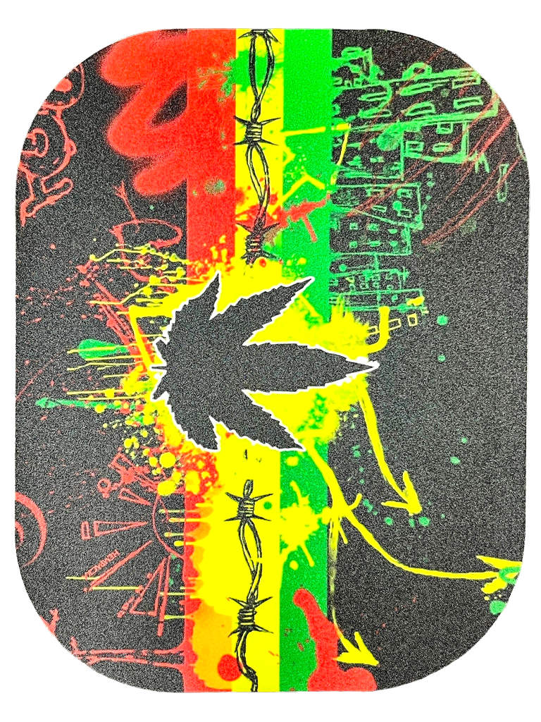 Rolling Tray with Magnetic Lid Small Pot Leaf Design