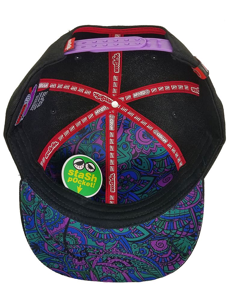 seedless myxed up snapback hat 30 year anniversary collab inside view