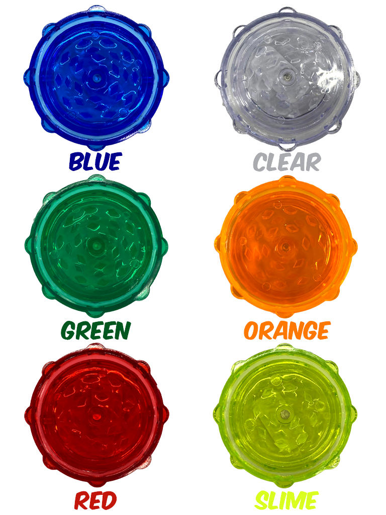 Single Chamber Plastic Herb Grinder colors