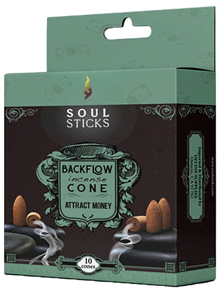 soul sticks backflow incense cones attract money