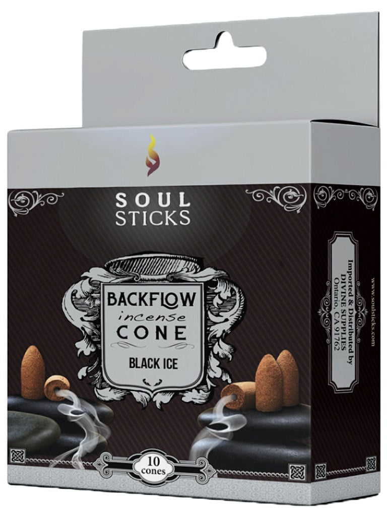 soul sticks backflow incense cones black ice