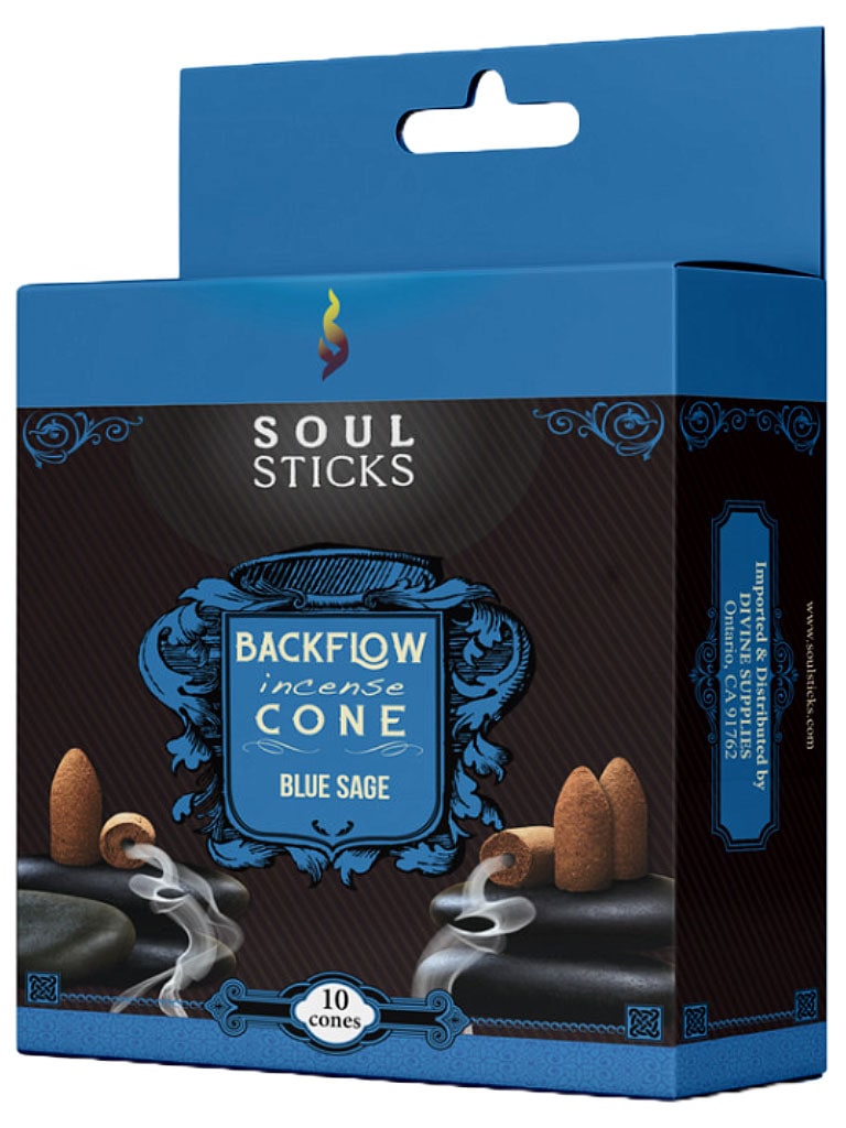 soul sticks backflow incense cones blue sage