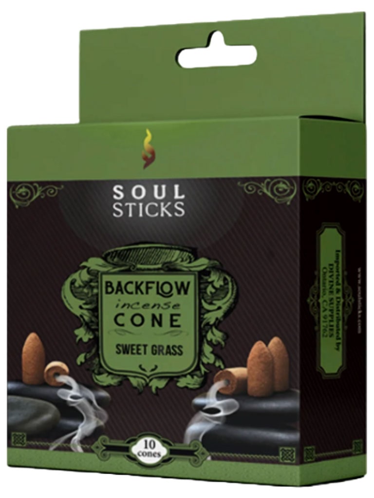 soul sticks backflow incense cones sweet grass