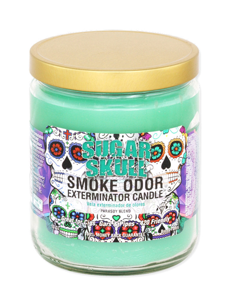 Sugar Skull Smoke Odor Exterminator Jar Candle