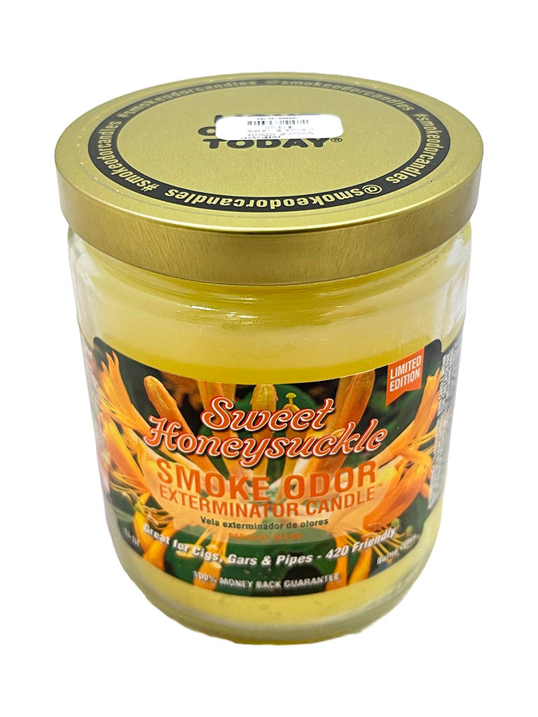 Sweet Honeysuckle Smoke Odor Exterminator Jar Candle