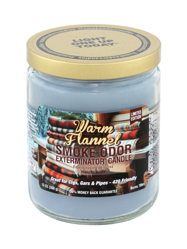 Warm Flannel Smoke Odor Exterminator Jar Candle