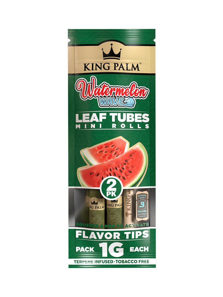 Watermelon Wave King Palm Leaf Tubes Mini Rolls