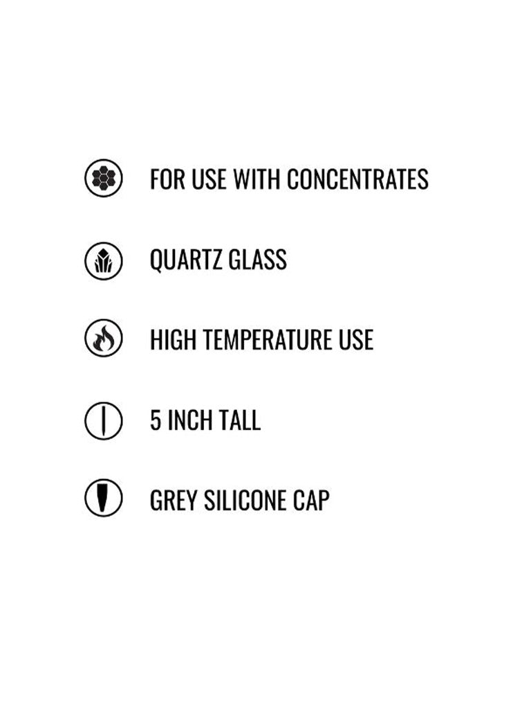 White Rhino Quartz Dab Straw specs