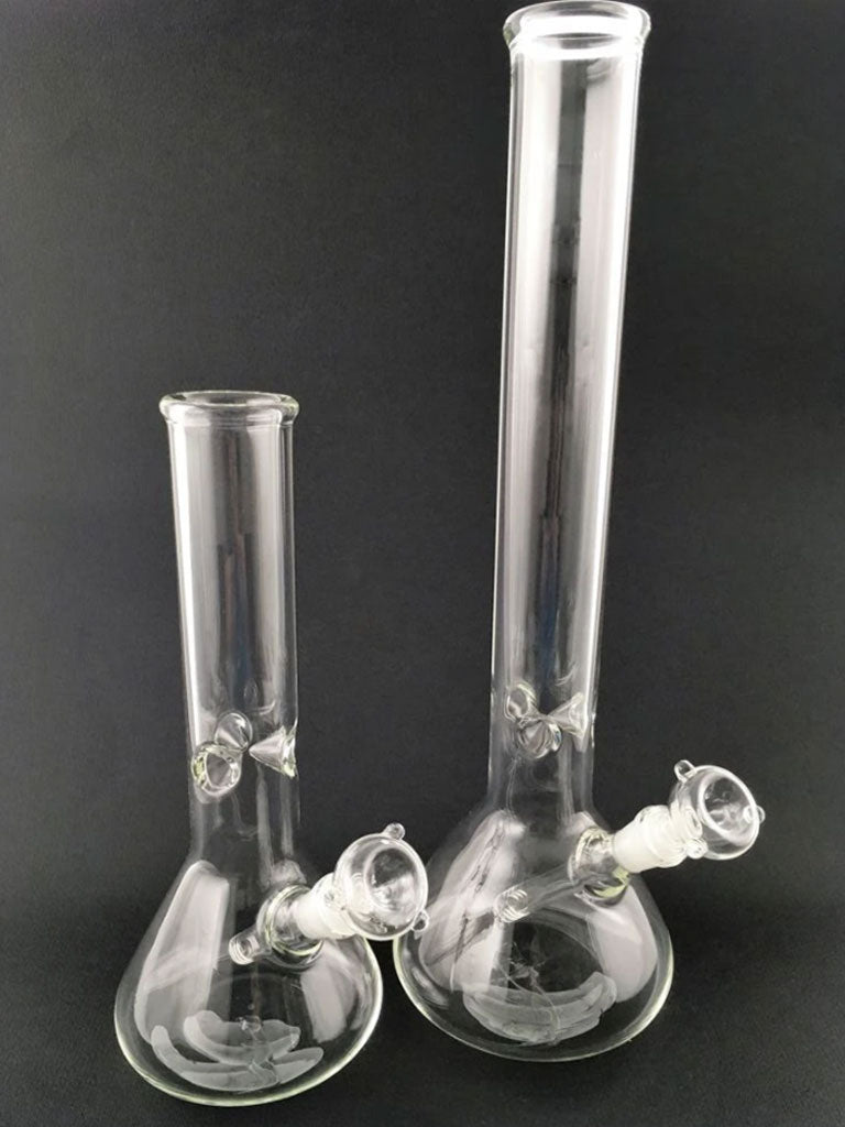Beaker Bottom Water Pipe with Ice Pinch Small and Large
