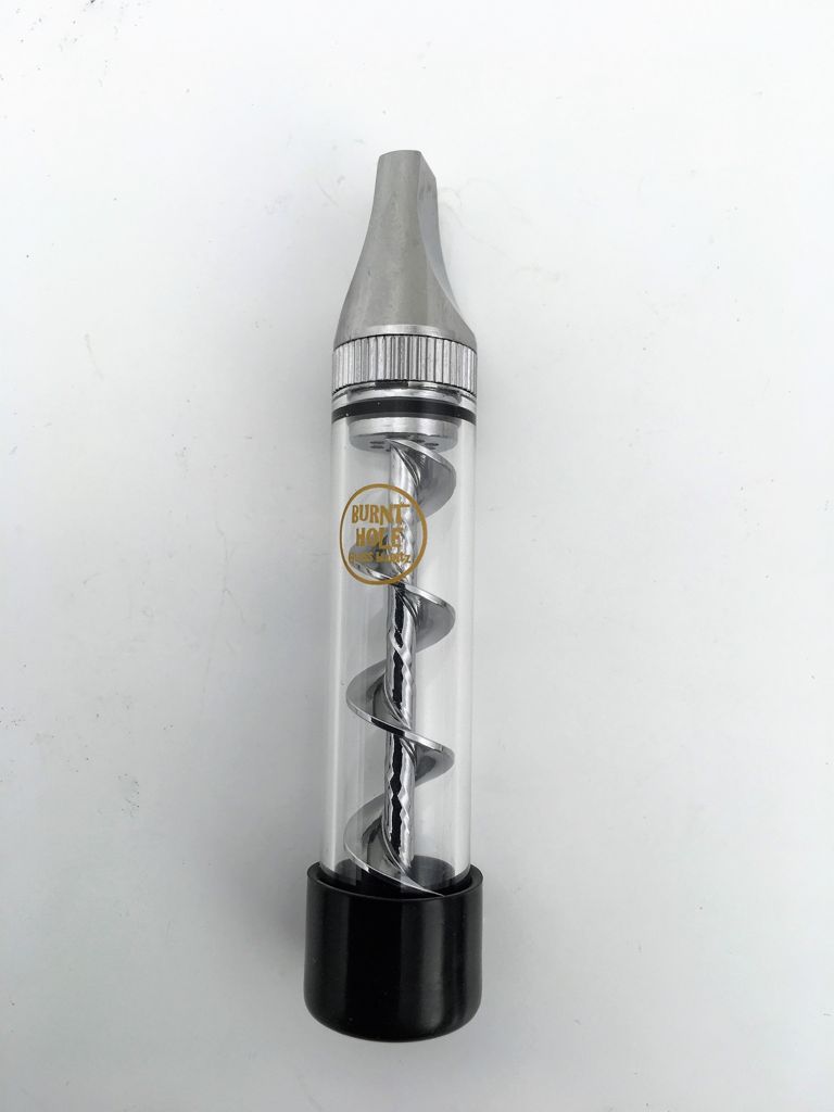 Burnt Hole Glass Blunt Silver