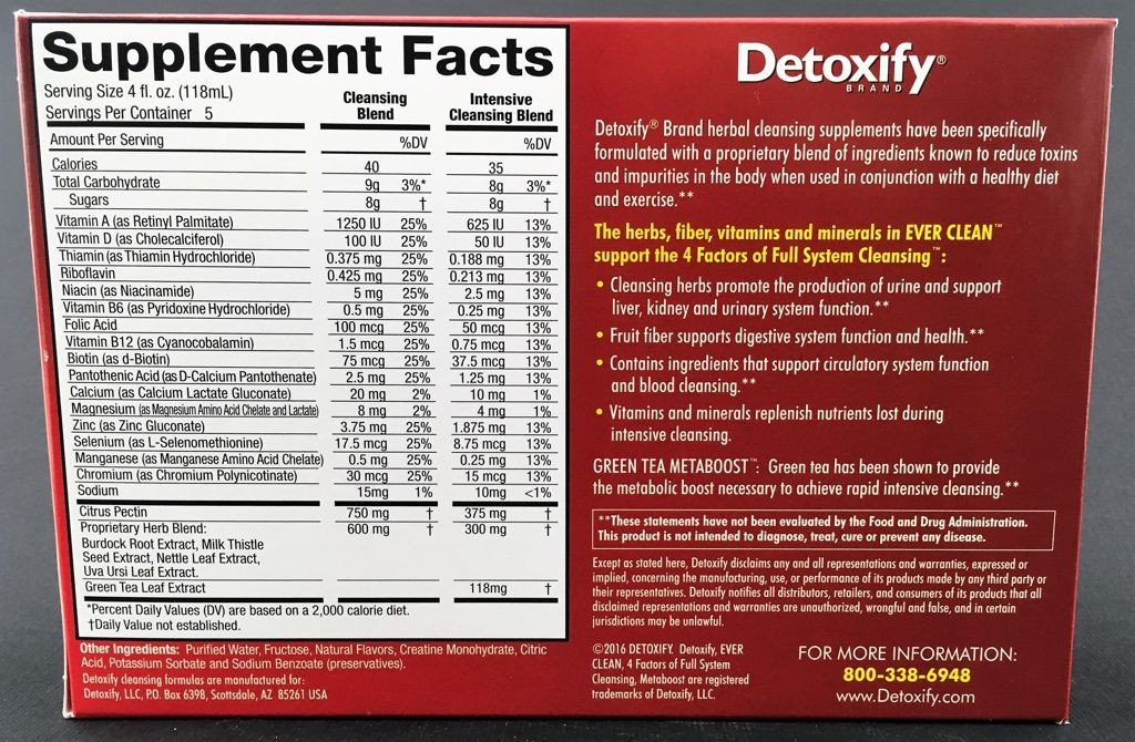 Ever Clean Detoxify 5 Day Detox Box Rear