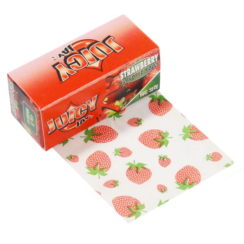 Strawberry flavored Juicy Jay's Big Size Rolls Rolling Papers
