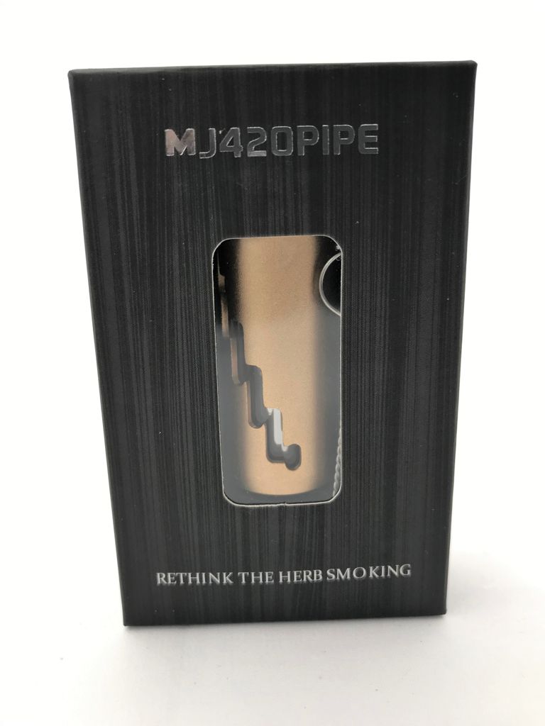 MJ420 Pipe Extendo Glass Blunt Gold