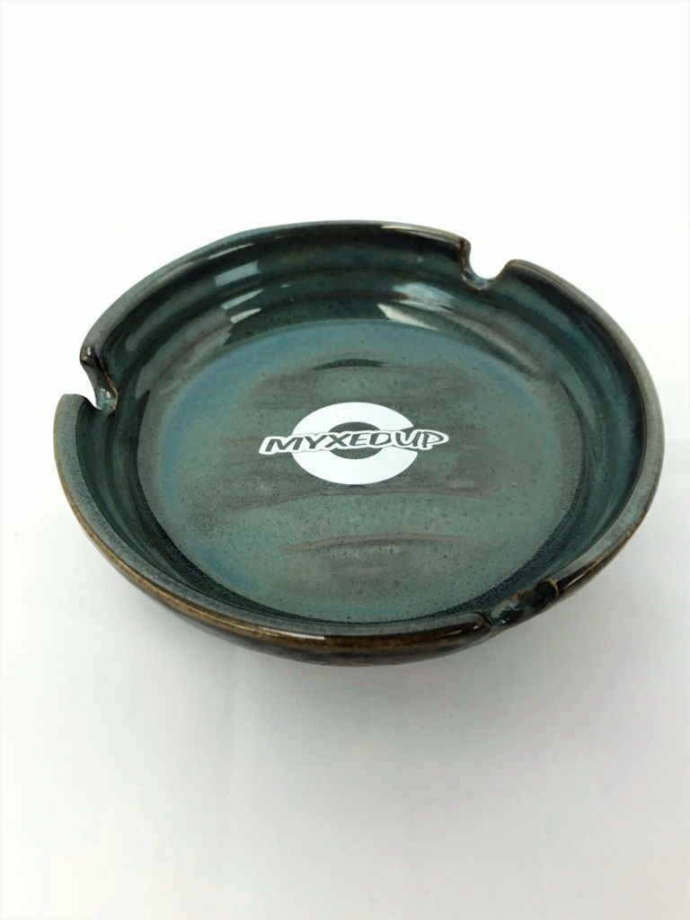 Myxed Up Stained Ashtray Green