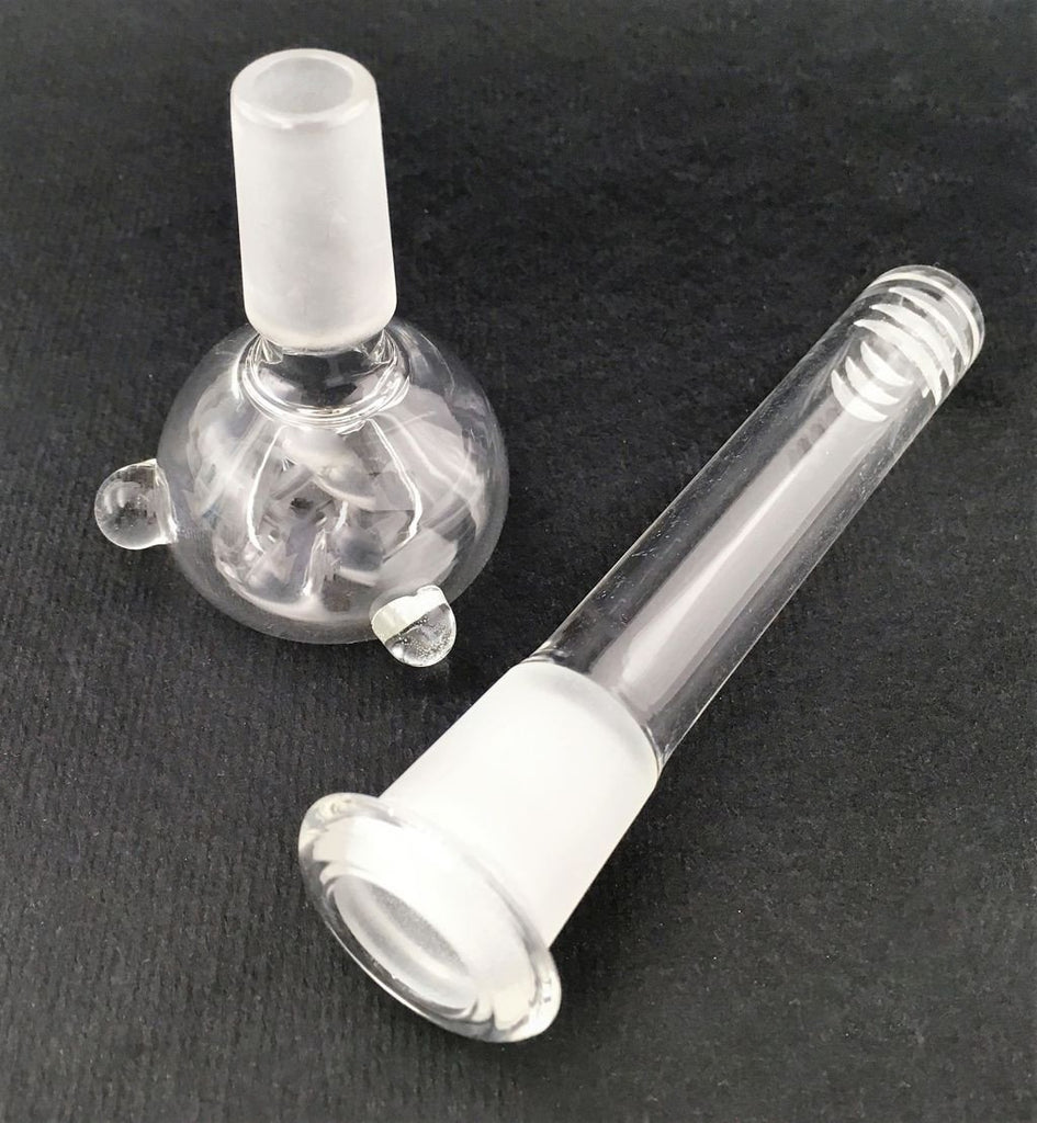Silicone Water Pipe Glass Bowl And Down Stem