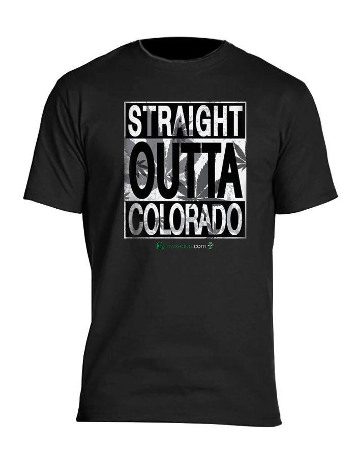 Straight Outta Colorado Pot Leaf Myxed Up T-Shirt