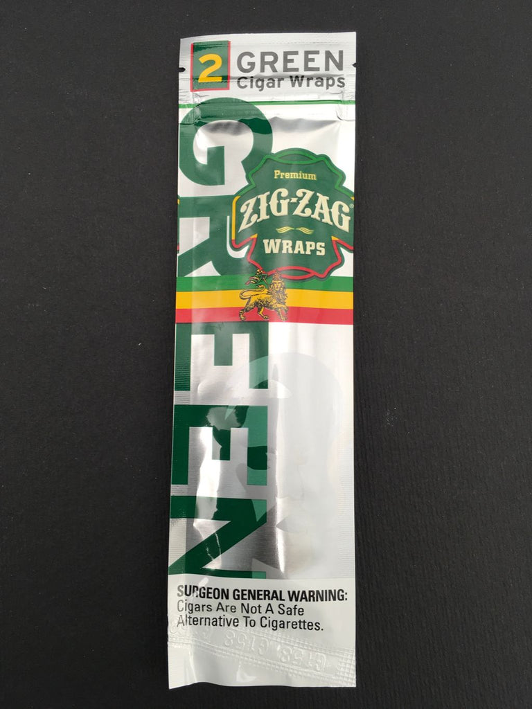 Zig-Zag Cigar Wraps Green Rasta