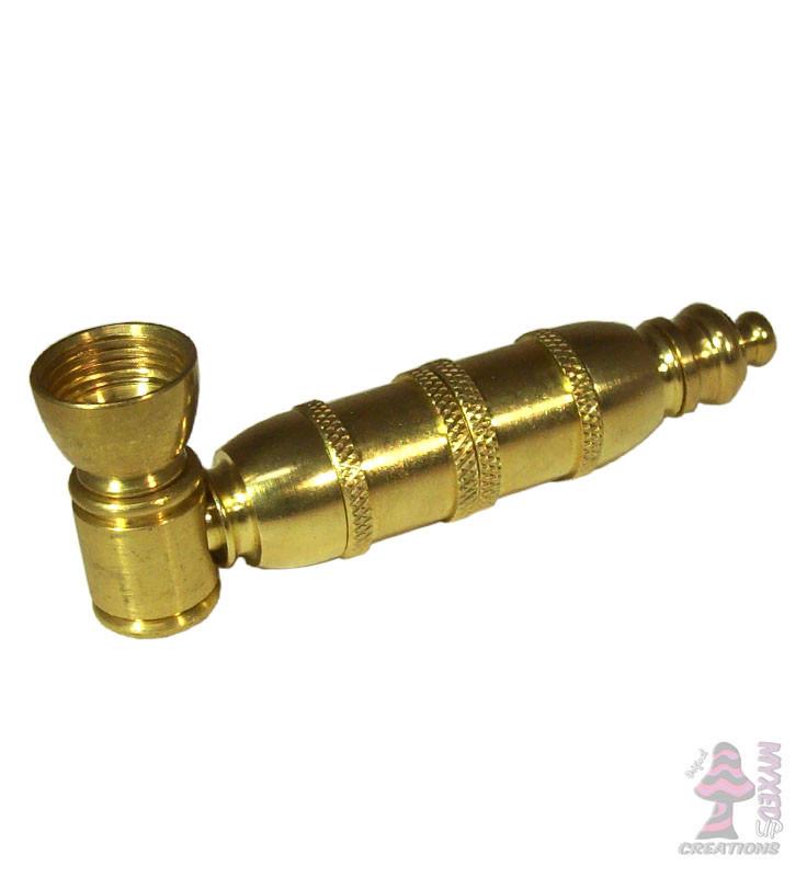 brass tobacco pipe Smoking kit eco Brass Double Chamber Pipe