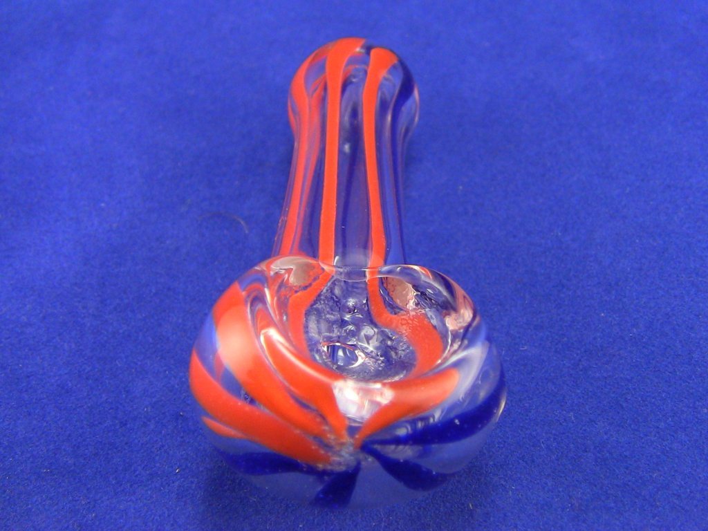 Orange and Blue budget glass pipe