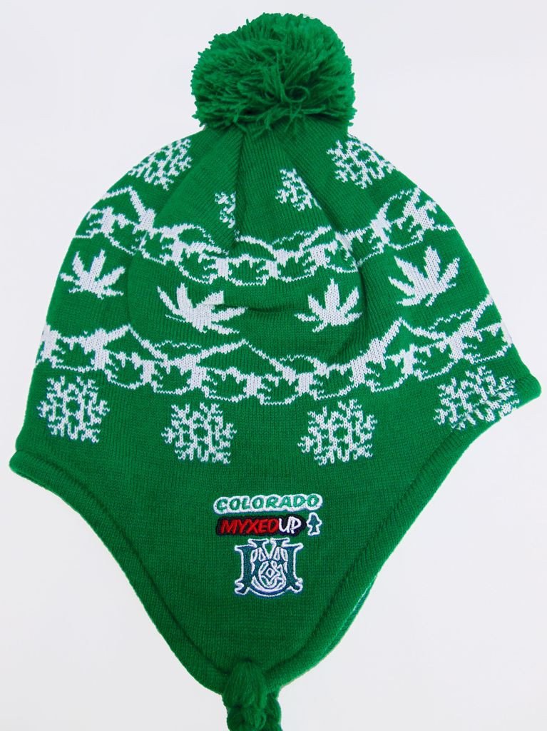myxed up colorado style earflap beanie hat